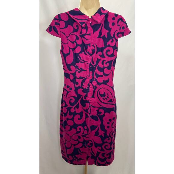 Talbots Women’s Pink & Navy Floral Sheath Dress - Size 4 - Picture 9 of 13